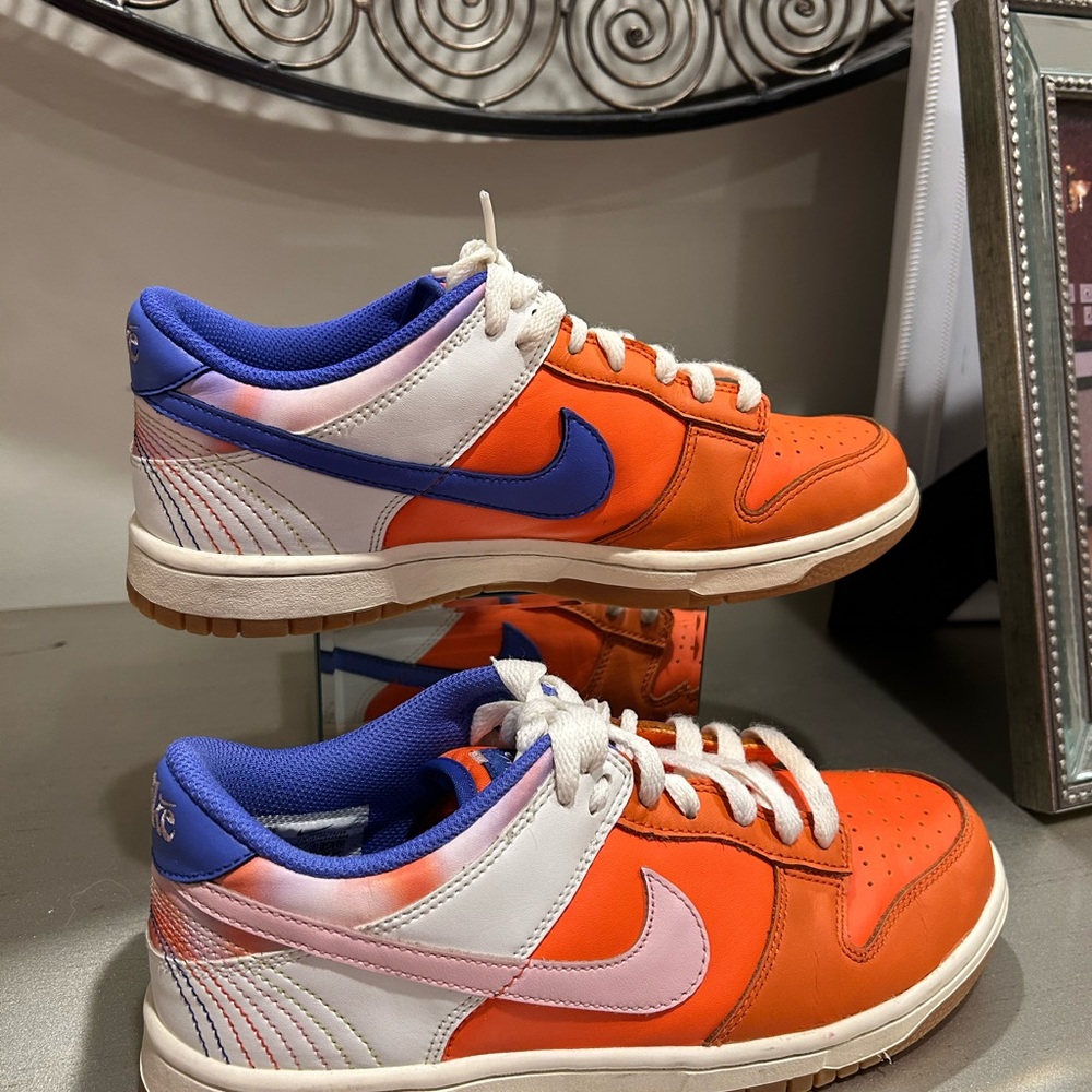 Nike Orange, White & Purple Low-Top Sneakers size 7y
